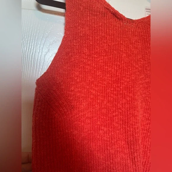 GAP Deep Red orange Ribbed Tank Top - Picture 5 of 7